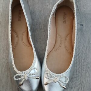 Silver Women's Ballet Flats